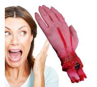 Accesorios de Halloween cortados: extremidades sangrientas realistas, espeluznantes imágenes de mano falsas, partes del cuerpo humano sangrientas, efecto de escena mejorado con detalles gráficos |