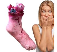 Accesorios de Halloween cortados: extremidades sangrientas realistas, espeluznantes imágenes de mano falsas, partes del cuerpo humano sangrientas, efecto de escena mejorado con detalles gráficos |