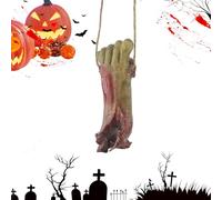 Accesorios de Halloween para partes del cuerpo | Piezas de cuerpo muerto sangrientas | Decoración de pared de mano de sangre de Halloween, juego de pies de manos humanas falsas, dedos falsos y