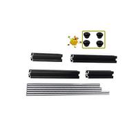 Accesorios de Impresora 1 Juego Perfil de Aluminio Negro Perfil de extrusión de Aluminio 3030 + Kit de Varillas Lisas 6 Piezas para Impresora 3D Prusa i3 MK3 Piezas de Impresora 3D
