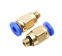 Accesorios de Impresora 2 unids/Lote PC4-M6 Conector de Ajuste Recto neumático para tubería OD de 4 mm M6 6 mm Reprap 3D Printer s 3D Printer Parts