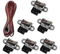 Accesorios de impresora compatibles con Módulo de interruptor de límite mecánico para impresora 3D, 6 piezas, miniinterruptores de tope final con cable de 3 pines de 1 m para piezas de impresoras 3D