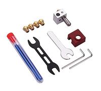 Accesorios de Impresora Juego de extrusora MK10 con Bloque de Calor Boquilla de latón Tubo de Garganta Tubo de PTFE Calcetín de Silicona para Impresora 3D Piezas de Impresora 3D