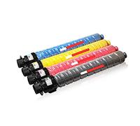 Accesorios de Impresora True Image Cartucho de tóner Compatible de Repuesto para Ricoh C2003 para Ricoh 2503 2011 DSC1025 1020 1120 Impresora, Negro Amarillo Cian Magenta Productos de Oficina Negro