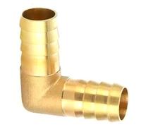 Accesorios de latón con espiga para mangueras, Kit de reparación accesorios empalme manguera latón for agua, combustible, aire, 6-19mm, 5 uds(L-type Interface 14mm,One Size)