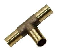 Accesorios de latón con espiga para mangueras, Kit de reparación accesorios empalme manguera latón for agua, combustible, aire, 6-19mm, 5 uds(T-type Interface 14mm,10pcs)