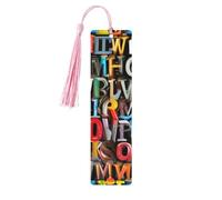 Accesorios de lectura de letras y números, marcadores de madera, marcadores únicos para libros de tapa dura, diarios