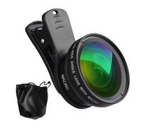 Accesorios de lente de cámara móvil - 0.45x ancho 15x macro clip lente de fotografía óptica, vidrio resistente al efecto fantasma, perfecto para retratos, fotos de naturaleza, creación de contenido