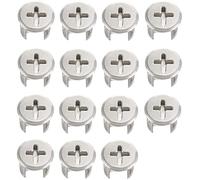 Accesorios de leva de conexión para muebles de BuyWeek, 15 piezas de 12 mm de diámetro, accesorios de leva de conexión de armario de metal para armario, cajón, tocador, armario