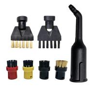 Accesorios de limpieza de vapor compatibles con Karcher SC1 SC2 SC3 SC4 SC5, cepillo limpiador de vapor, juegos de piezas de repuesto de vapor, 6 boquillas de cepillo + boquilla larga