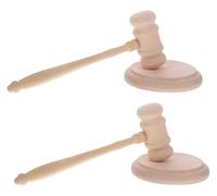 Accesorios de madera para jueces: Paquete de 2 mazos juez, martillo madera, Color, varios tamaños for abogados subastas judiciales