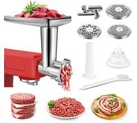 Accesorios de metal para picadoras de carne para todas las batidoras de pie Kitchenaid, procesador eléctrico de alimentos, trituradora de verduras, accesorios de mezclador de ayuda de cocina con 2