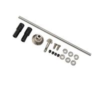 Accesorios de metal para reequipamiento del eje trasero del coche de control remoto para WPL D12, anodizado para aumentar la resistencia a la corrosión (SILVER)