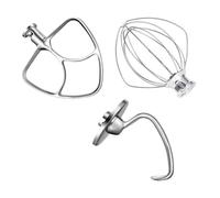 Accesorios De Mezclador De Soporte | Compatible Con KitchenAid 5 Quart Stand Mixer 3-Pack K5WW Alambre Látigo 5K7SDH Gancho De Masa