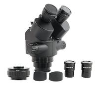 Accesorios de microscopio de laboratorio 7-45X Zoom simul-Focal Trinocular Stereo Microscopio Cabeza 0.5X CTV Cámara Focus Adaptador WF10X/20 ocular