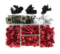 Accesorios de motocicleta CNC, Kits pernos carenado completos aluminio, tornillos para carrocería aptos para YZF R1 R1M R15 R25 R3 R6 R125 bicicletas calle(rojo)