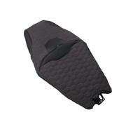Accesorios de motocicleta cuero fibra carbono gamuza bordado con logotipo personalizado para funda asiento para Honda Cojín para el asiento de la moto(Black red logo)