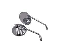 Accesorios de Motocicleta Universal Touring Negro Redondo Amplio Campo de visión Espejo retrovisor Lateral Izquierdo y Derecho Retrovisores Moto(Electroplated)