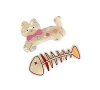 Accesorios de pelo de moda con diseños de peces de dibujos animados de resina para el pelo, decoración para el pelo para un aspecto elegante