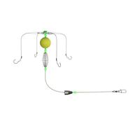 Accesorios de pesca, juego de línea de alimentación de cebos, cesta de señuelo con 4 ganchos y jaula flotante, juego de línea flotante de alta eficiencia