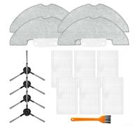 Accesorios de piezas de repuesto para aspiradoras robot Cleanova Vexilar W7/ W9 / W11 / W15 - Kit de paño de fregona con filtro HEPA de cepillo lateral