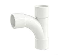 Accesorios de PVC para redes de distribución de agua con codo de radio largo recto y camiseta en Y adecuada para diseños de fontanería residencial (flujo de 25 mm)