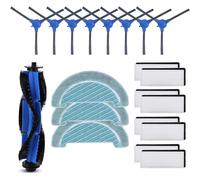 Recamania Kit Accesorios Recambio para Cecotec Conga 1090 1790 1990 1099 1760 1970 Robot Aspirador Repuesto 1 Cepillo Principal, 8 Cepillos Laterales, 8 Filtros HEPA, 3 Mopas