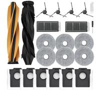 Accesorios de Recambios para Dreame X50 Ultra Complete/ L50 Pro Ultra/ X50 Master/ L40s Pro Ultra, Piezas de 1 Cepillo Principales, 6 Bolsas de Polvo, 6 Paños Mopa, 2 Filtros, 4 Cepillos Laterales