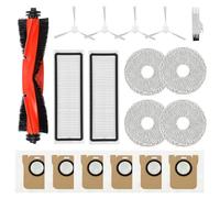 Accesorios de Recambios para Xiaomi X20+/X10+ Plus, para Dreame L10s Ultra | L10 Ultra/L10 Prime Robot Aspirador, 1 Cepillo Central, 4 Cepillos Giratorios, 2 Filtros, 4 Paños Fregado, 6 Bolsas