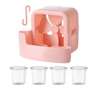 Accesorios de refrigeración de ventilador portátil con tazas de hielo para una circulación eficaz del aire y control de temperatura (rosa)