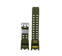 Accesorios de reloj aptos for Casio G-Shock serie GWG-2000 Mudmaster correa de goma de repuesto pulsera deportiva de resina resistente al agua for hombre(Army green silver)