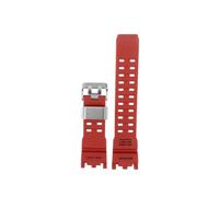 Accesorios de reloj aptos for Casio G-Shock serie GWG-2000 Mudmaster correa de goma de repuesto pulsera deportiva de resina resistente al agua for hombre(Red silver)