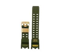 Accesorios de reloj aptos for Casio G-Shock serie GWG-2000 Mudmaster correa de goma de repuesto pulsera deportiva de resina resistente al agua for hombre(Army green gold)