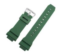 Accesorios de reloj compatibles con Casio G-Shock DW5600 DW6900 G5600 G5700 GW-M5610 GW-5000 GM5610 GWX5600 Correa silicona 16 mm(Green Silver)