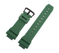Accesorios de reloj compatibles con Casio G-Shock DW5600 DW6900 G5600 G5700 GW-M5610 GW-5000 GM5610 GWX5600 Correa silicona 16 mm(Green black)