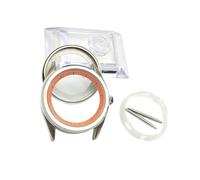 Accesorios de reloj ensamblados de acero para caja de reloj abulón adecuada para Seiko NH35/36/4R Movimiento Caja de hombre, Naranja: 40 mm, talla única