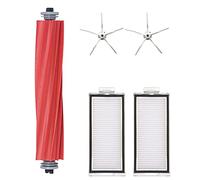 Accesorios de repuesto compatibles con robot aspirador Roborock Q7 Max/Q7 Max Plus/T8, 1 cepillo principal de goma, 2 cepillos laterales, 2 filtros HEPA