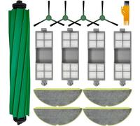 Accesorios de repuesto para aspiradora IRobot Roomba 205, piezas de accesorios con 1 cepillo principal, 4 filtros HEPA, 4 almohadillas para fregona, 4 cepillos laterales, 1 herramienta de limpieza