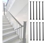 Accesorios De Repuesto Para Balaustres De Escalera De Alta Resistencia, Balaustres Redondos De Hierro Forjado Para Barandillas De Escalones, Escaleras Exteriores Y Edificios Comerciales, Color Negro,