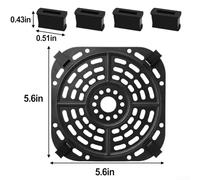 Accesorios de repuesto para freidora de aire AF080 2QT Mini Air Fryer - Juego de sartenes y patas de goma