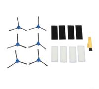Accesorios de repuesto para robot aspirador Coredy R300, 6 cepillos laterales, 4 filtros más cepillo de limpieza para un rendimiento consistente
