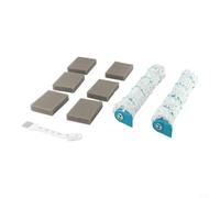 Accesorios de solución de limpieza para Leifheit Battery Suction Wiper Regulus para Aqua para PowerVac, incluye 2 cepillos de rodillo y 6 esponjas de filtro