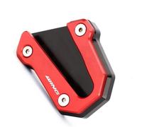 Accesorios de Soporte Motocicleta CNC De Aluminio para GL1800 Goldwing GL 1800 2018 2019-2022 Kickstand Pie Soporte Lateral Extensión Pad Placa Ampliar(Rosso)