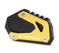 Accesorios de Soporte Motocicleta CNC De Aluminio para Suzuki VSTROM1000 V Strom 1000 XT 2014-2021 Kickstand Pie Soporte Lateral Extensión Pad Placa Ampliar(Gold)