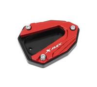 Accesorios de Soporte Motocicleta CNC De Aluminio para Yamaha XMAX300 X-MAX300 Xmax X-MAX 300 2023 Kickstand Pie Soporte Lateral Extensión Pad Placa Ampliar(Rosso)