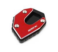 Accesorios de Soporte Motocicleta CNC Kickstand Ampliador Placa De Soporte Extensión del Lateral Pie para Honda CB500X CB 500X 500 X(Rosso)