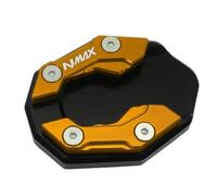 Accesorios de Soporte para Yamaha NMAX 125/155 2015-2017 2018 2019 2020 2021 Motocicleta CNC Kickstand Pie Soporte Lateral Extensión Pad Placa De Ampliar(Gold)