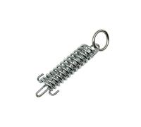 Accesorios de tienda de acero galvanizado, hebilla de cuerda autoajustable, correa para perros, resorte amortiguador, diseño de gancho duradero, tensor de entrenamiento, plata