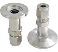 Accesorios de tubería, 1 pieza de unión de compresión de tubo VCR KF16-KF50, accesorio de tubería de acero inoxidable SUS304 al vacío(KF16-8 mm)