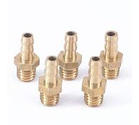 Accesorios de tubería 5 unids/lote espiga for manguera I/D 4mm X M6 rosca macho métrica latón acoplador tubo empalmador conector